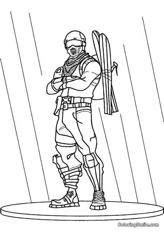 Fortnite Ski Ace - Coloring Page
