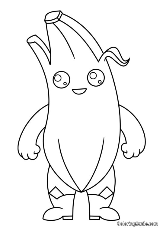 Fortnite Chibi Banana - Coloring Page