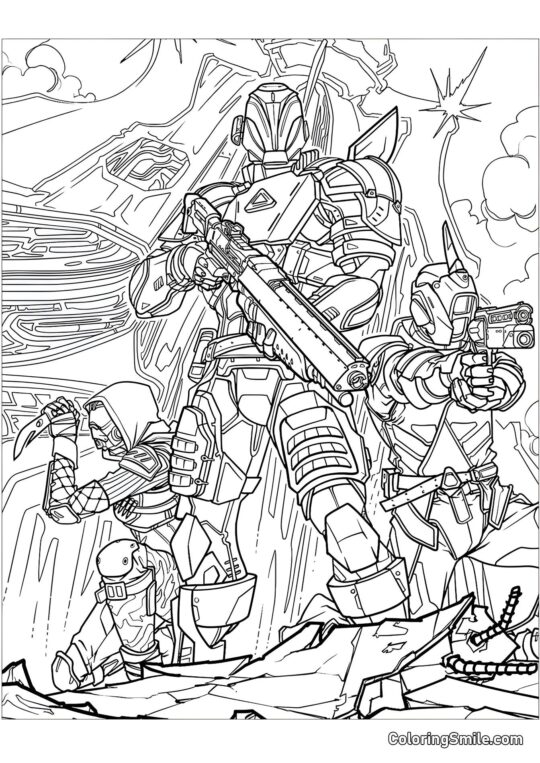 Fortnite Heroes - Coloring Page