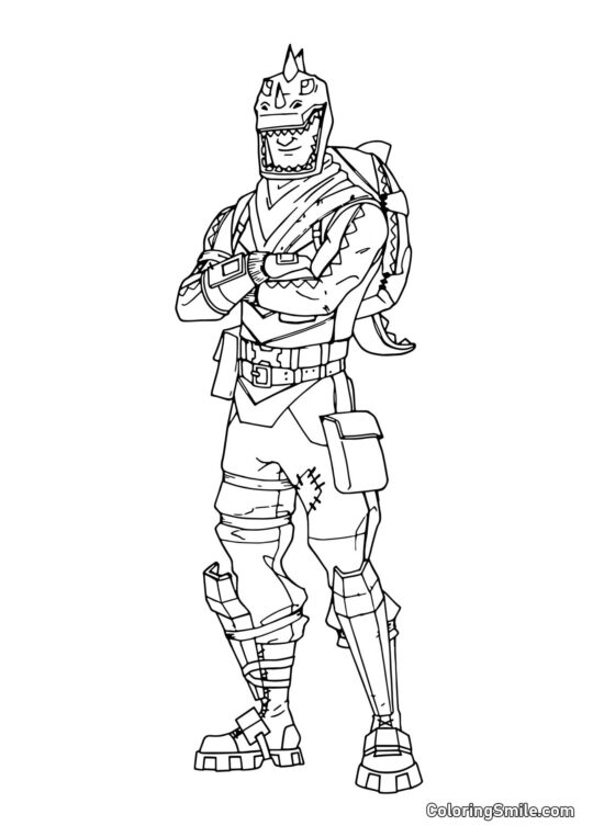 Fortnite Rex - Coloring Page