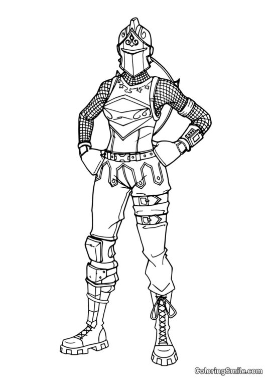 Fortnite Red Knight - Coloring Page