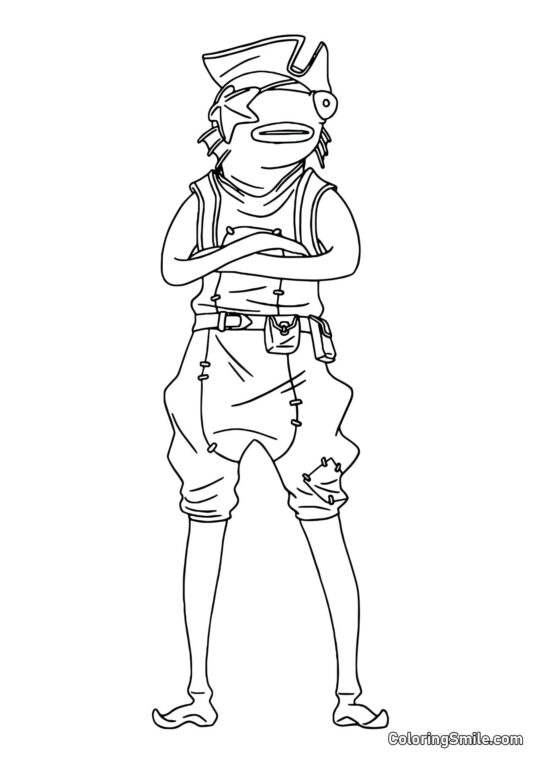 Fortnite Fishstick - Coloring Page