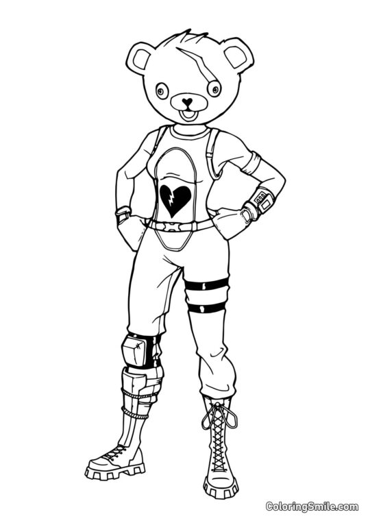 Fortnite Cuddle Team Leader - Coloring Page