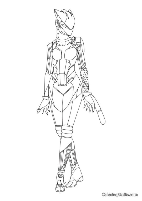 Fortnite Neon Lynx - Coloring Page