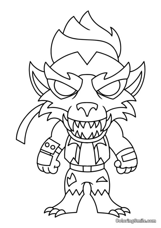 Fortnite Chibi Werewolf - Coloring Page