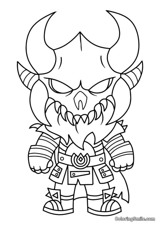 Fortnite Chibi Ragnarok - Coloring Page