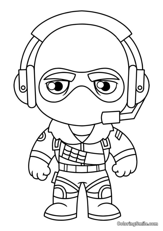 Fortnite Chibi Raptor - Coloring Page