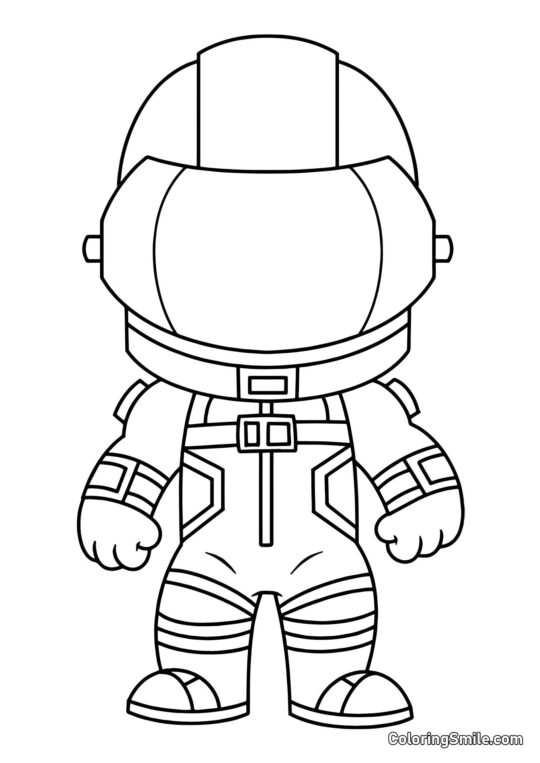 Fortnite Chibi Dark Voyager - Coloring Page