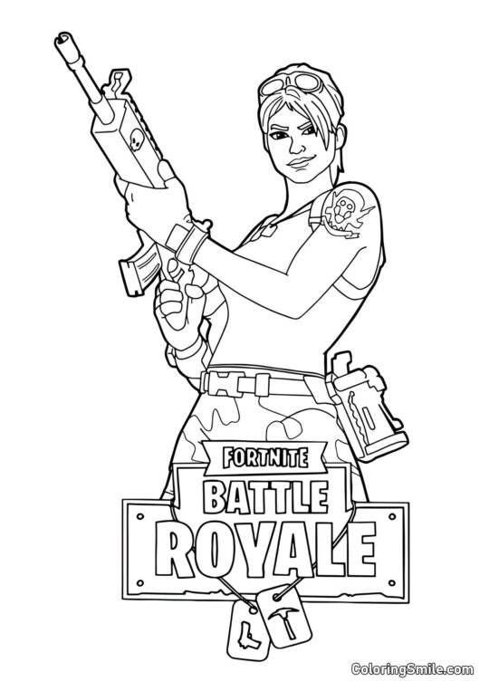 Fortnite Battle Buddy - Coloring Page
