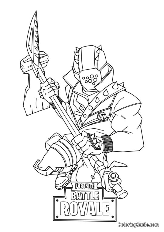 Fortnite Rust Lord - Coloring Page