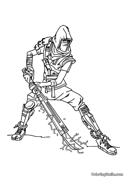 Fortnite Stealth Shuriken - Coloring Page