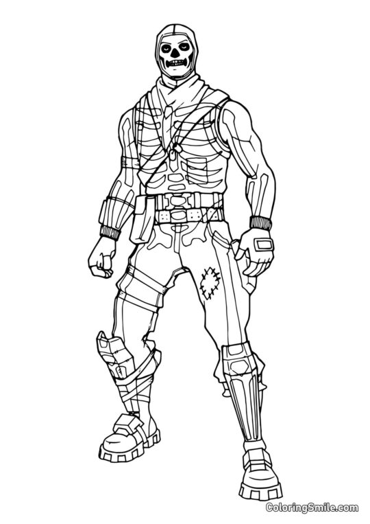 Fortnite Skull Trooper - Coloring Page