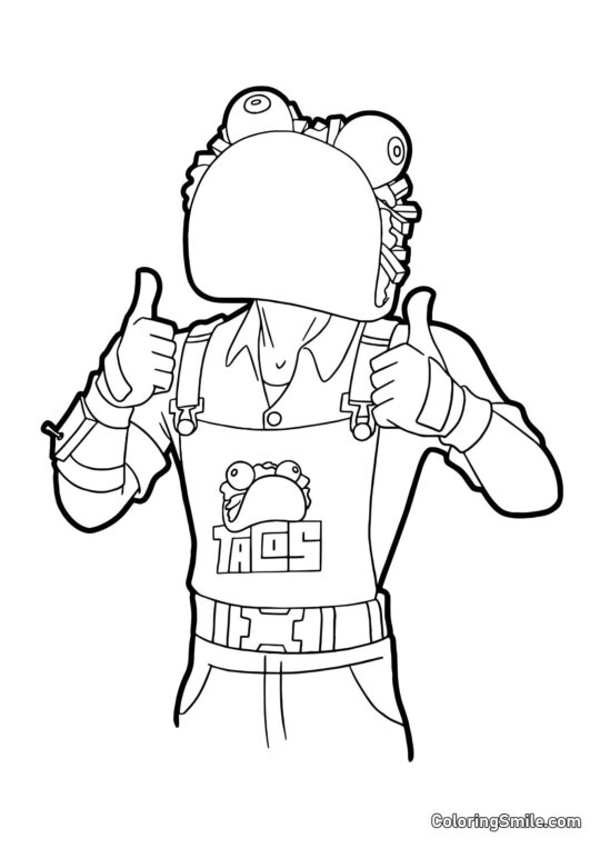Fortnite Taco - Coloring Page