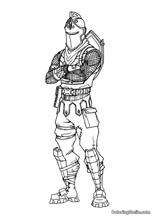 Fortnite Black Knight - Coloring Page
