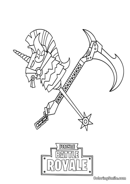Fortnite Ominous Sign and Rising Sun - Coloring Page