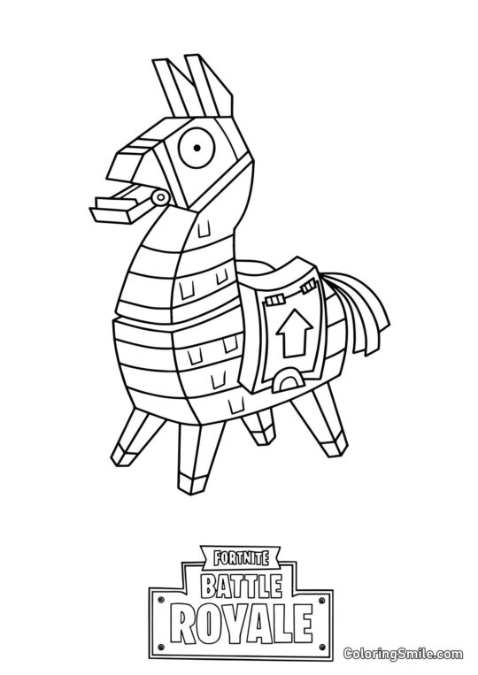 Fortnite Llama - Coloring Page