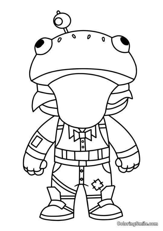 Fortnite Chibi Durr Burger - Coloring Page