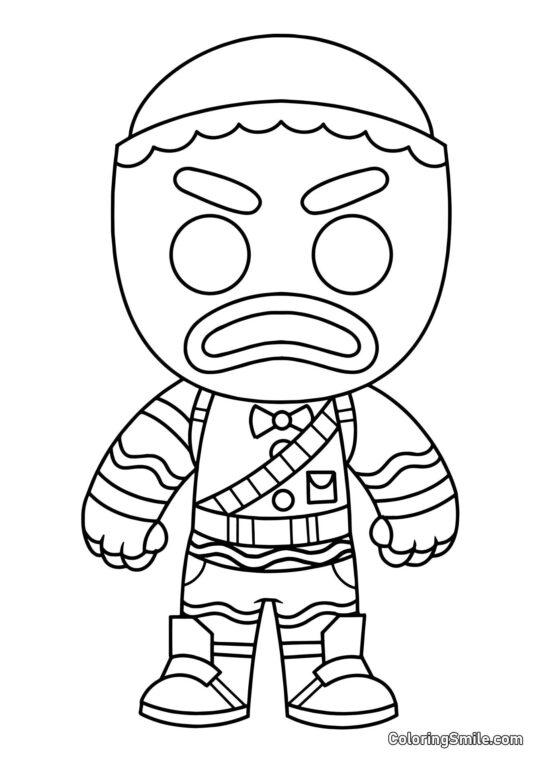 Fortnite Chibi Merry Marauder - Coloring Page