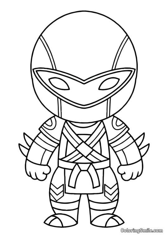 Fortnite Chibi Hybrid - Coloring Page