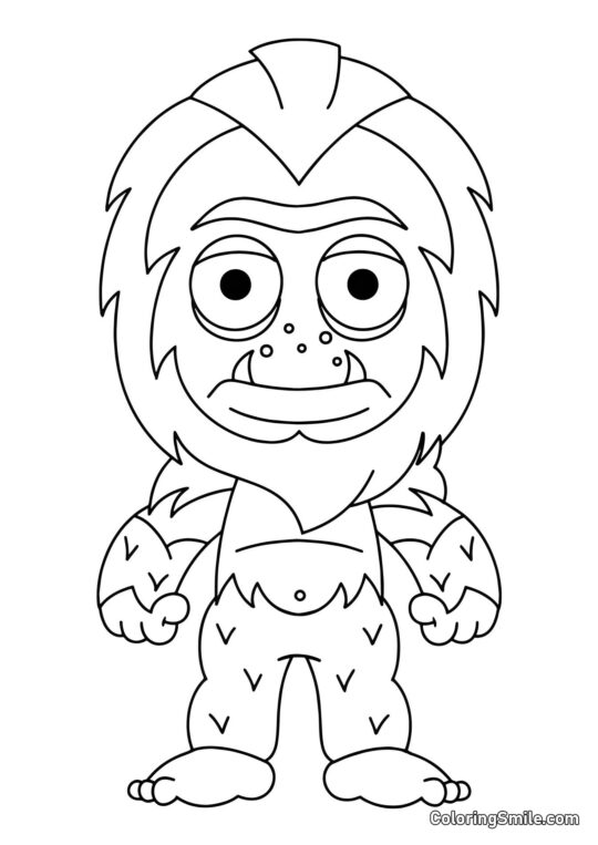 Fortnite Chibi Yeti - Coloring Page