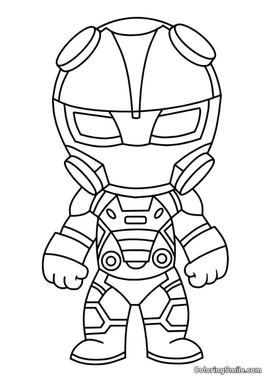 Fortnite Chibi Carbide - Coloring Page
