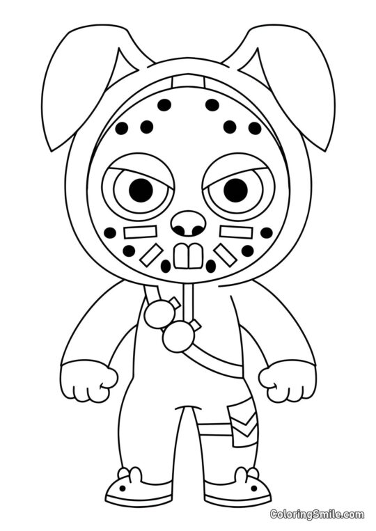 Fortnite Chibi Danger Rabbit - Coloring Page