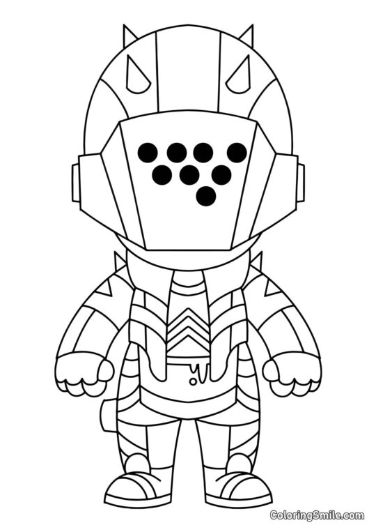 Fortnite Chibi Rust Lord - Coloring Page