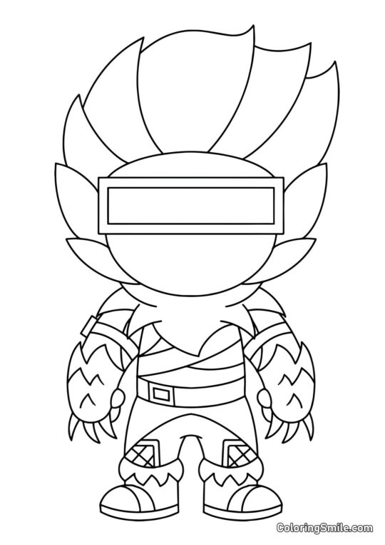 Fortnite Chibi Snow Sniper - Coloring Page