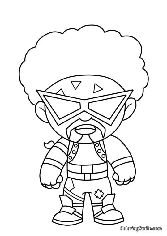 Fortnite Chibi Dance Commando - Coloring Page