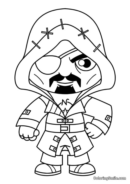 Fortnite Chibi Buccaneer - Coloring Page