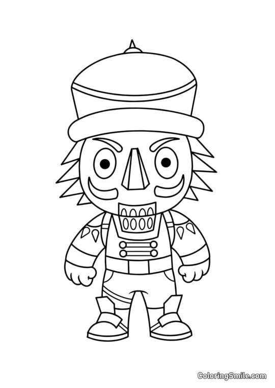 Fortnite Chibi Nutcracker - Coloring Page