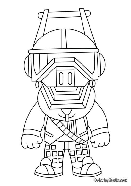Fortnite Chibi Em C. Llama - Coloring Page