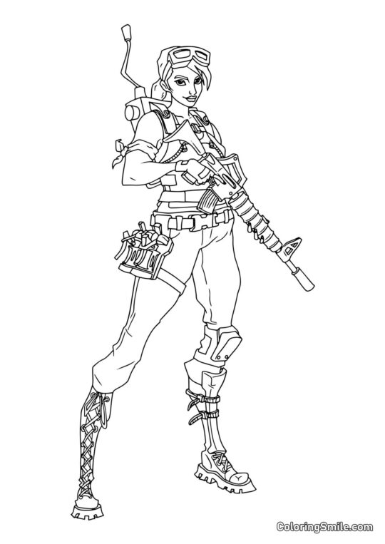 Fortnite Stormtrooper - Coloring Page