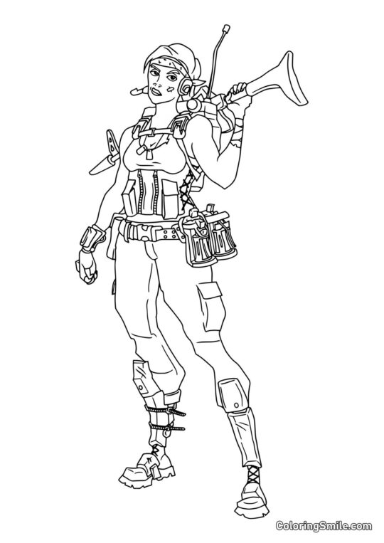 Fortnite Commando - Coloring Page