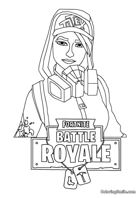 Fortnite Miss Banks - Coloring Page