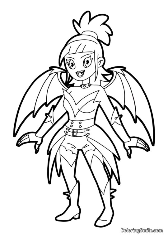 Fortnite Chibi Daughter of Night - Coloring Page