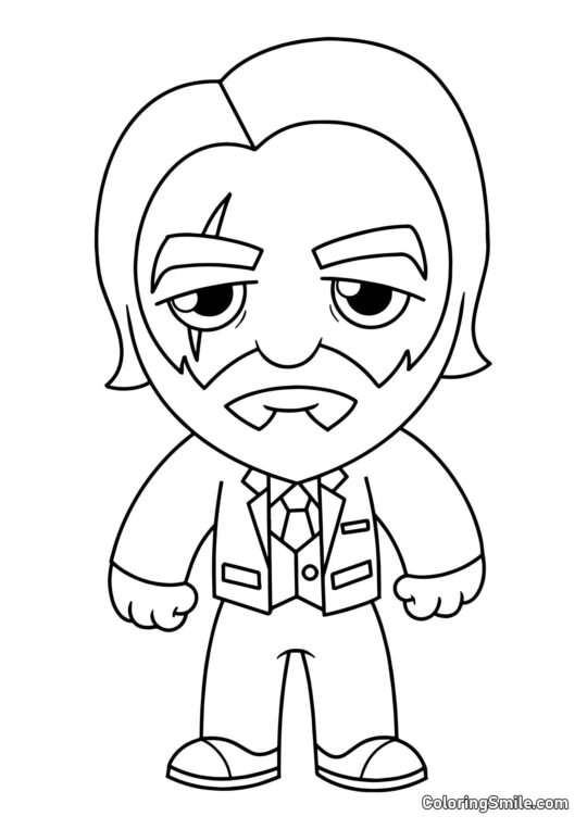 Fortnite Chibi Soul Reaper - Coloring Page