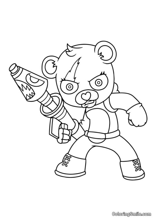 Fortnite Chibi Fireworks Team Leader - Coloring Page