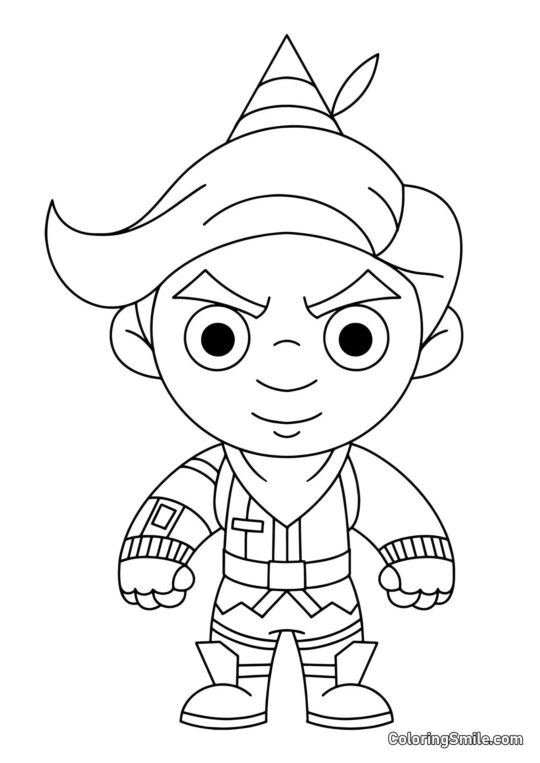 Fortnite Chibi Codename Elf - Coloring Page