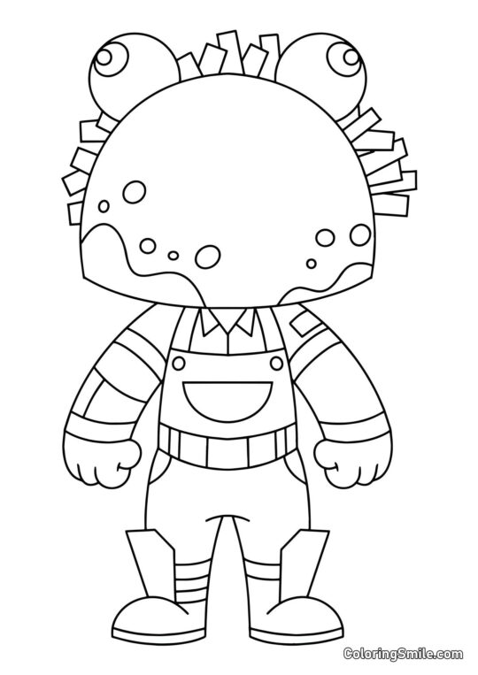Fortnite Chibi Taco - Coloring Page
