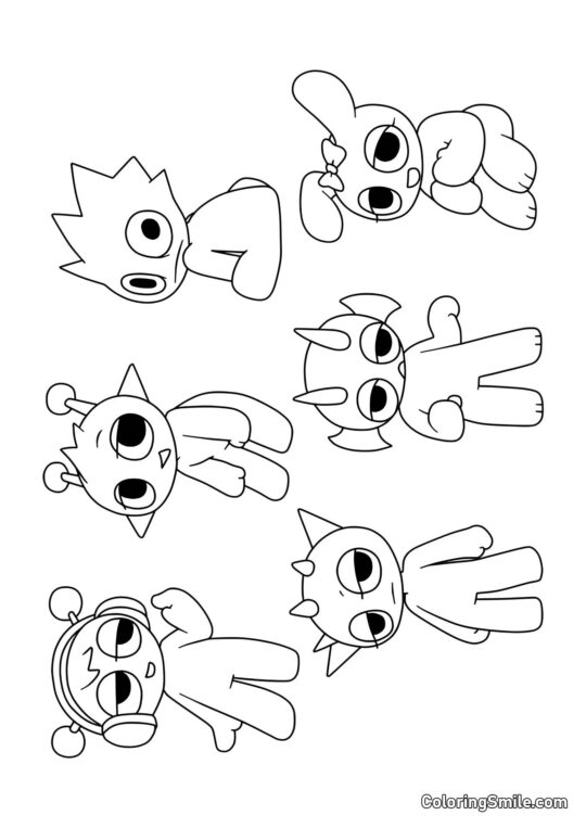 Розмальовки Спрункі Спрункі Діти - Розмальовка