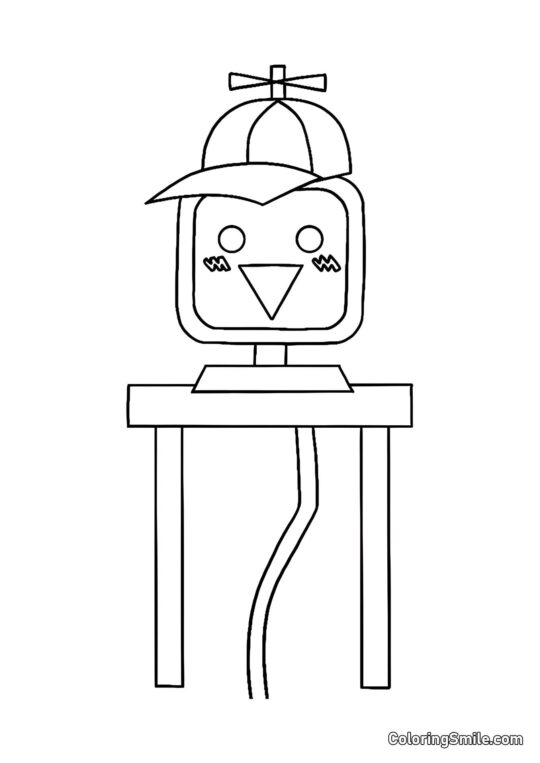Розмальовки Спрункі Спрунк Містер Веселий Комп’ютер - Розмальовка