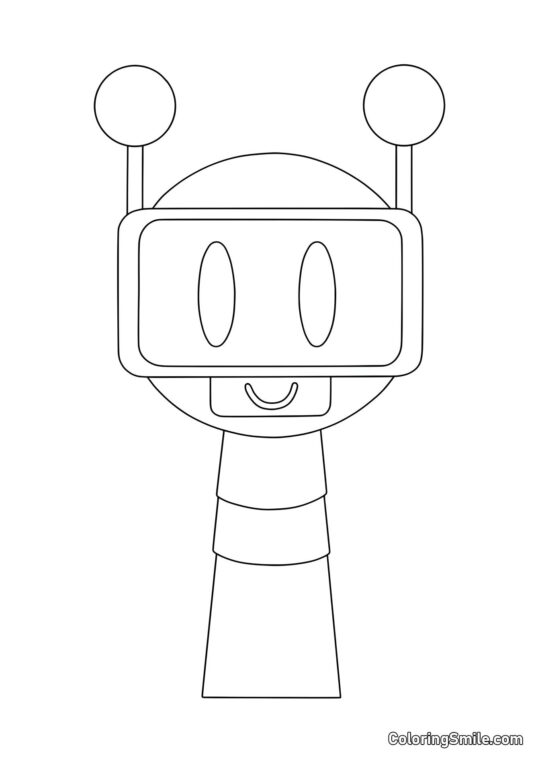 Розмальовки Спрункі Спрунк Веселий Бот - Розмальовка