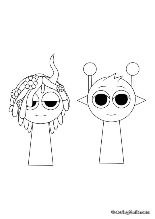 Розмальовки Спрункі Спрункі Вінерія і Саймон - Розмальовка