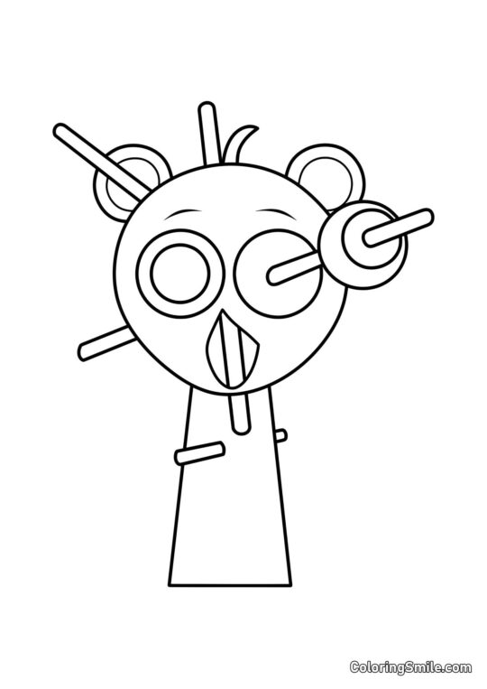 Розмальовки Спрункі Жахливий Спрунк Небо - Розмальовка