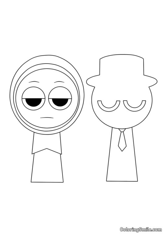 Розмальовки Спрункі Спрункі Джевін і Чорний - Розмальовка