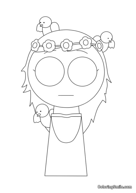 Розмальовки Спрункі Бонус Спрунк Роза - Розмальовка