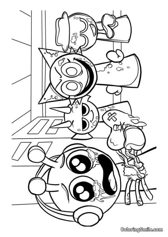 Розмальовки Спрункі Спрункі в Жахливому Режимі - Розмальовка