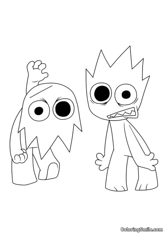 Розмальовки Спрункі Спрунк ОВАКС в Різних Режимах - Розмальовка