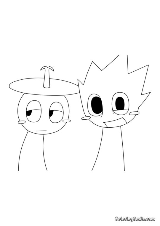 Розмальовки Спрункі Спрункі Клюква і ОВАКС - Розмальовка